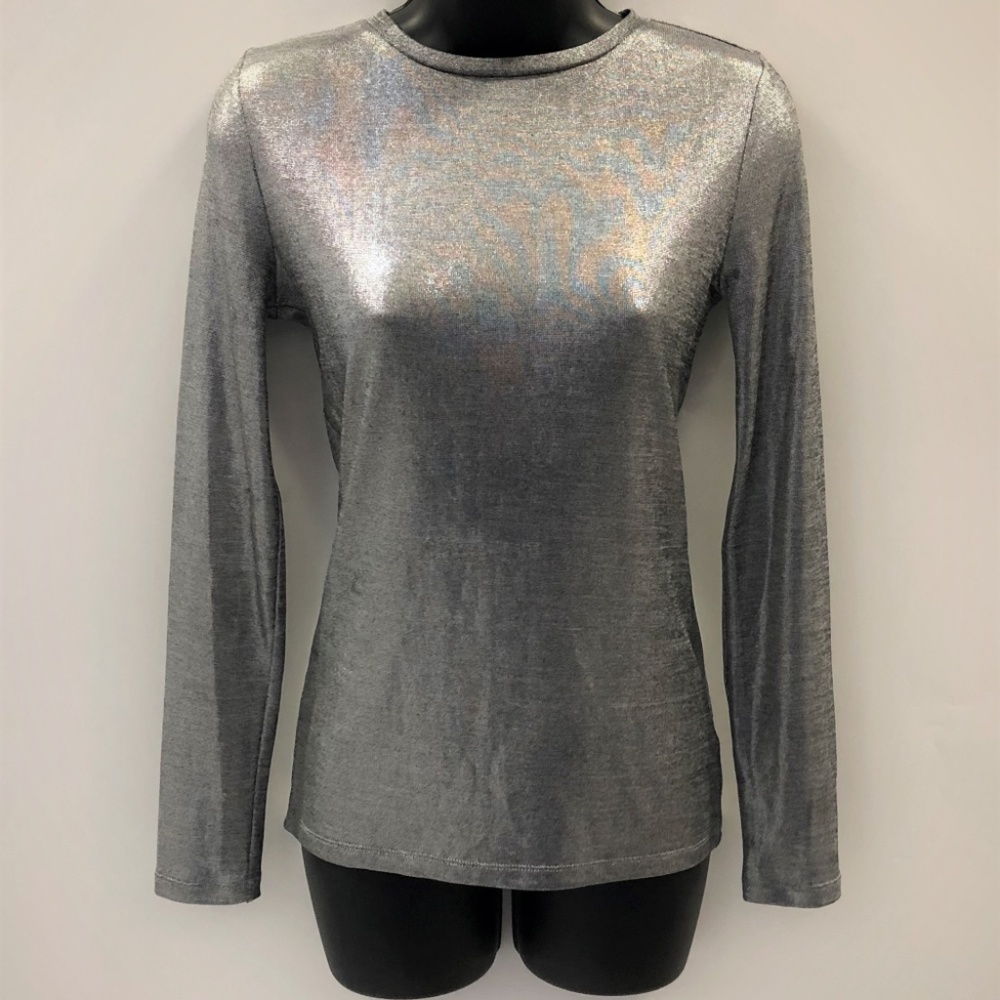Michael Kors Women's Metallic Long Sleeve Top